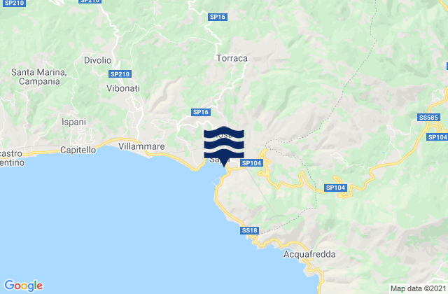 Mapa de mareas Sapri, Italy