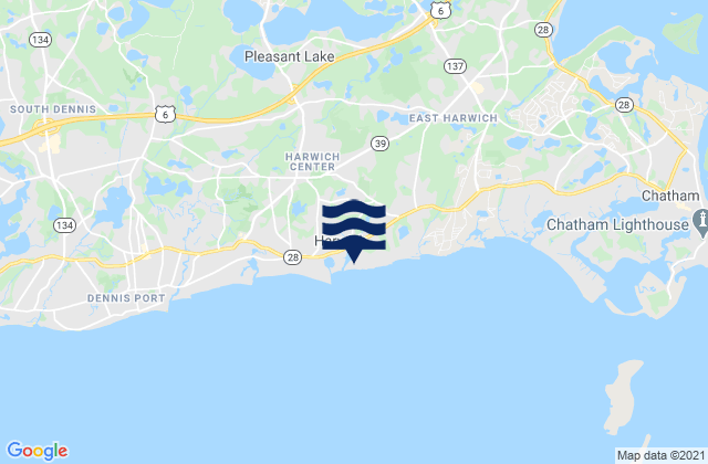 Mapa de mareas Saquatucket Harbor, United States