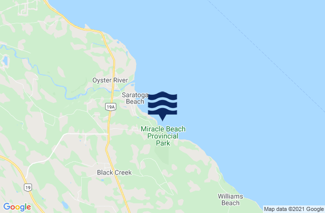 Mapa de mareas Saratoga Beach, Canada
