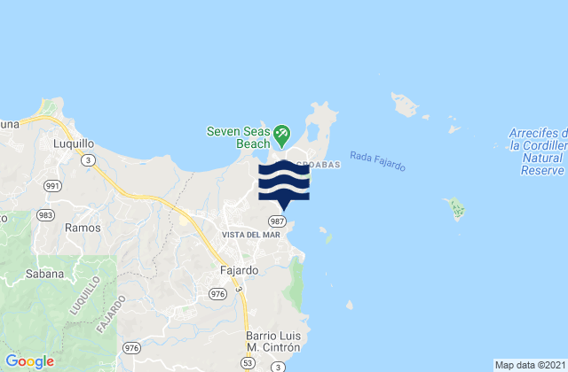 Mapa de mareas Sardinera Barrio, Puerto Rico
