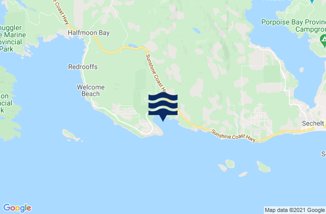Mapa de mareas Sargeant Bay, Canada