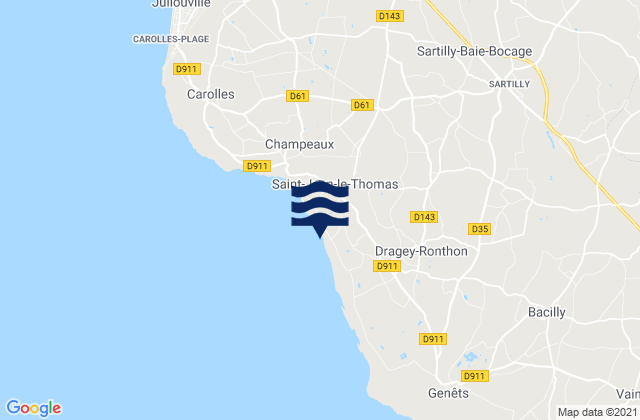 Mapa de mareas Sartilly, France
