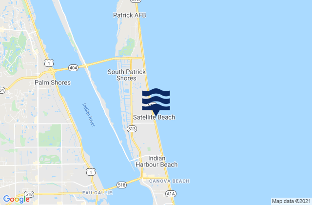 Mapa de mareas Satellite Beach, United States