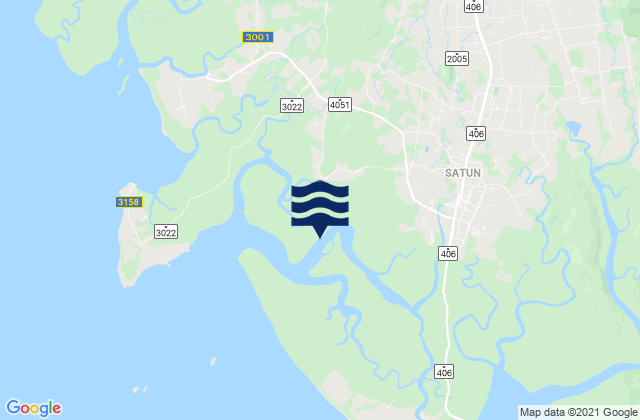 Mapa de mareas Satun, Thailand