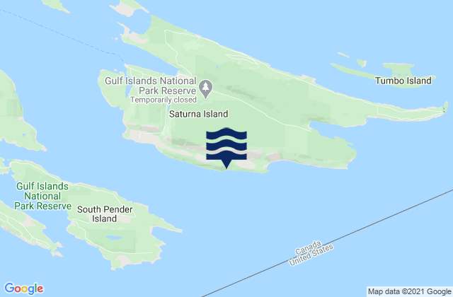 Mapa de mareas Saturna Island, Canada
