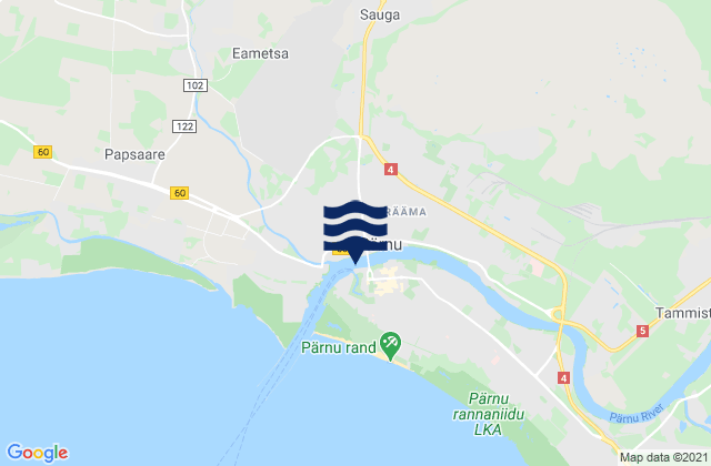 Mapa de mareas Sauga, Estonia