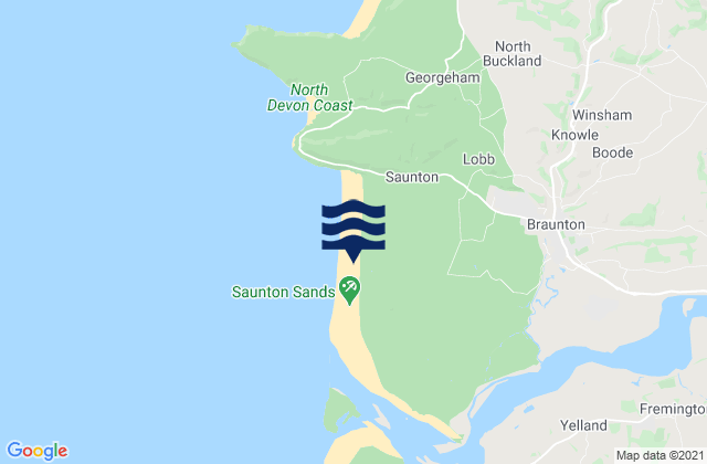 Mapa de mareas Saunton Sands, United Kingdom