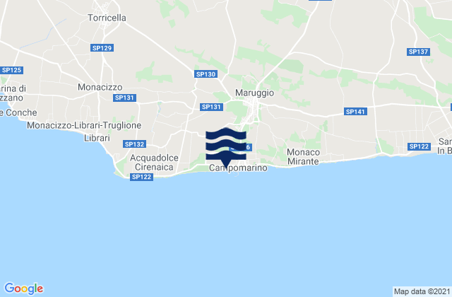 Mapa de mareas Sava, Italy
