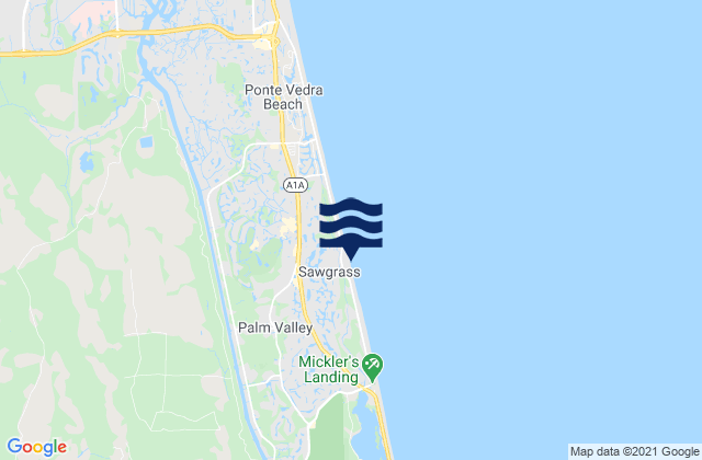 Mapa de mareas Sawgrass, United States