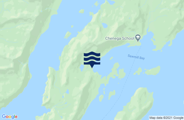 Mapa de mareas Sawmill Bay Evans Island, United States