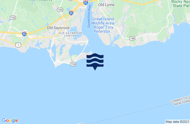 Mapa de mareas Saybrook Breakwater Light, United States