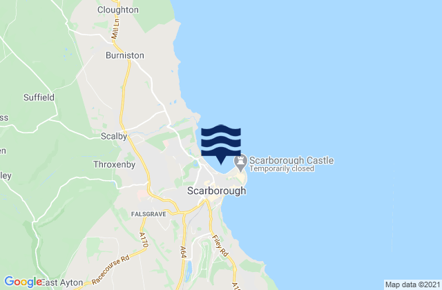 Mapa de mareas Scarborough - North Bay, United Kingdom