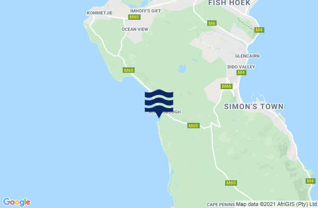 Mapa de mareas Scarborough Beach, South Africa