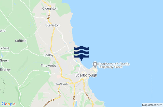 Mapa de mareas Scarborough North Bay Beach, United Kingdom