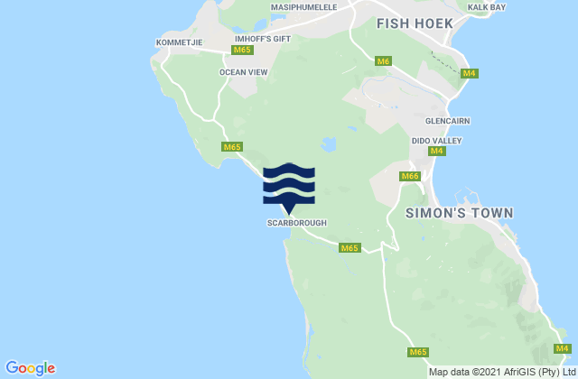 Mapa de mareas Scarborough Point, South Africa