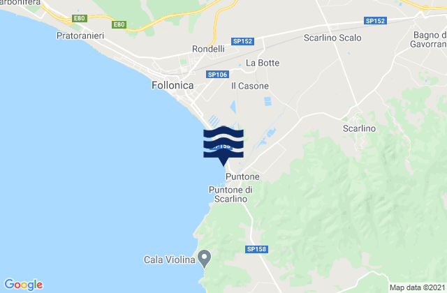 Mapa de mareas Scarlino, Italy