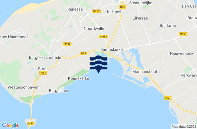 Mapa de mareas Schelphoek, Netherlands