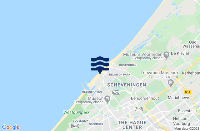Mapa de mareas Scheveningen, Netherlands