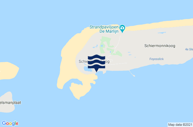 Mapa de mareas Schiermonnikoog, Netherlands