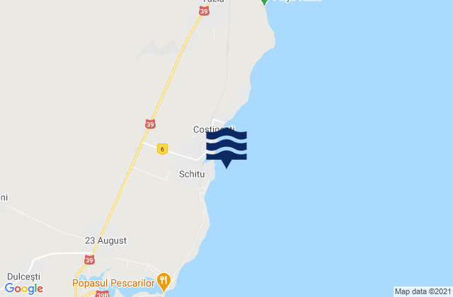Mapa de mareas Schitu, Romania