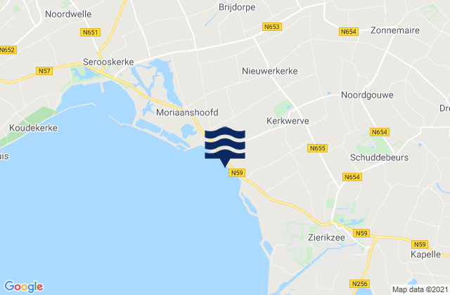 Mapa de mareas Schouwen-Duiveland, Netherlands