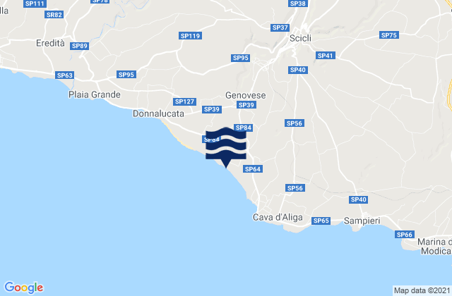 Mapa de mareas Scicli, Italy