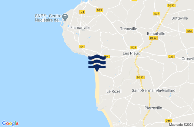 Mapa de mareas Sciotot, France
