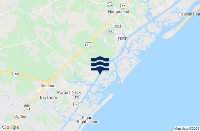 Mapa de mareas Scotts Hill Marina, United States
