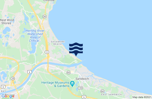 Mapa de mareas Scusset Beach, United States