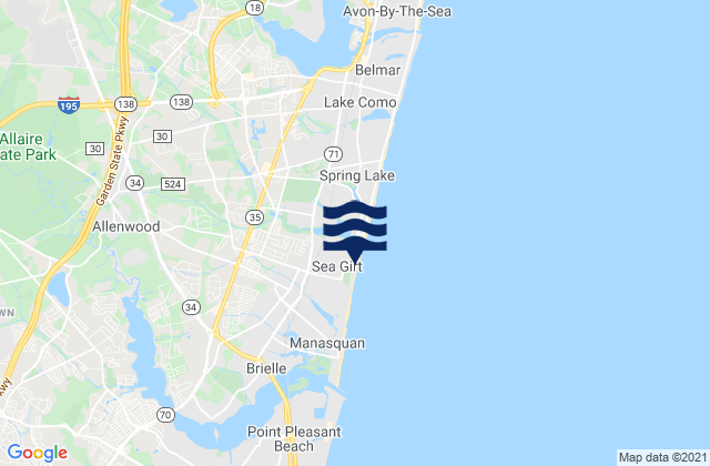 Mapa de mareas Sea Girt, United States