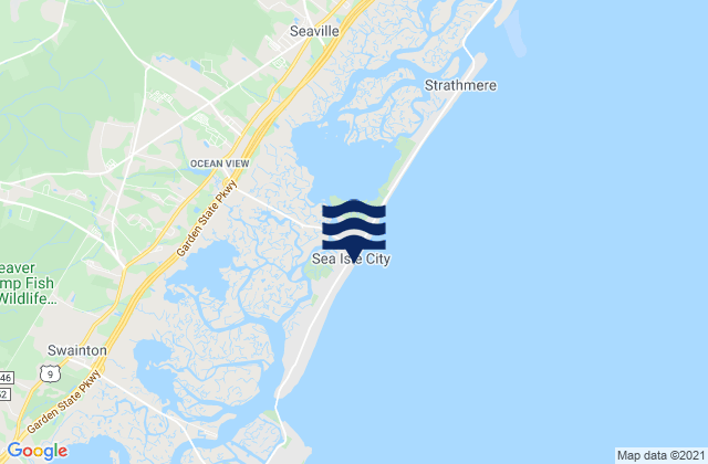 Mapa de mareas Sea Isle City, United States