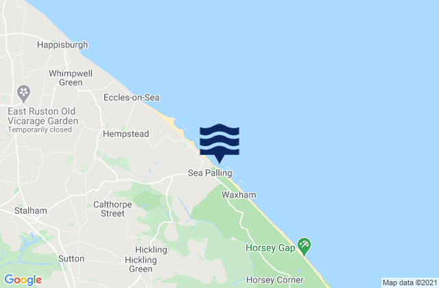 Mapa de mareas Sea Palling Beach, United Kingdom