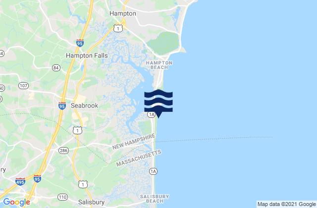 Mapa de mareas Seabrook Beach, United States