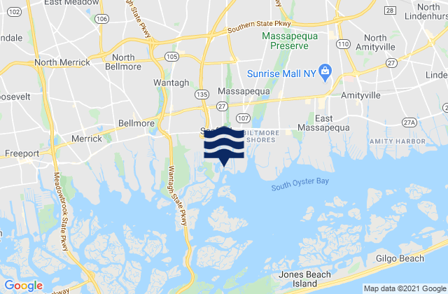 Mapa de mareas Seaford, United States