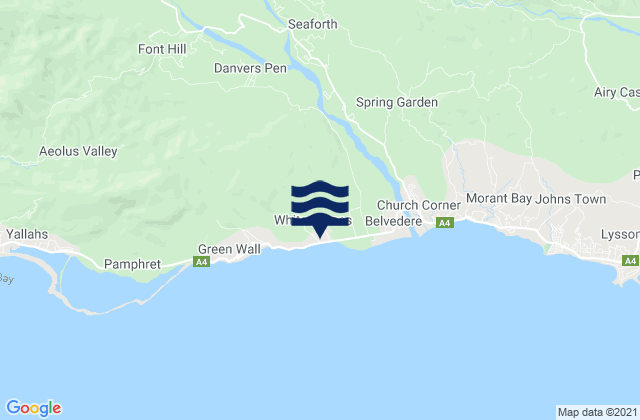 Mapa de mareas Seaforth, Jamaica
