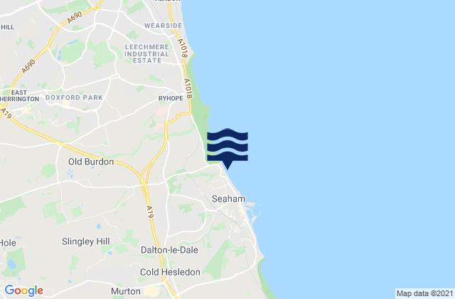 Mapa de mareas Seaham Beach, United Kingdom