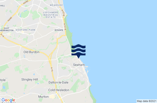 Mapa de mareas Seaham, United Kingdom