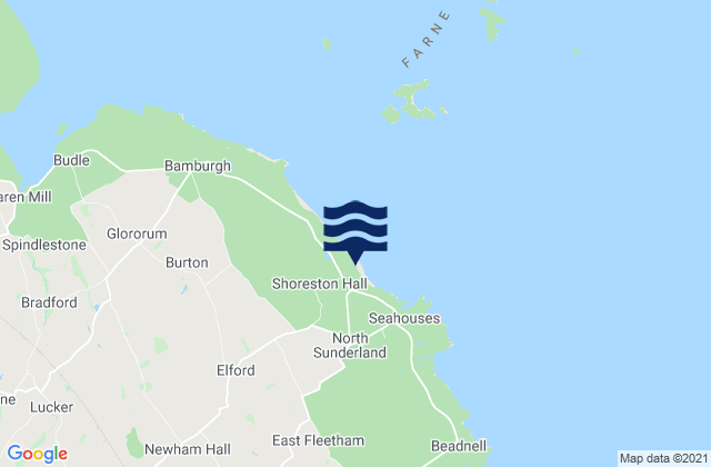 Mapa de mareas Seahouses North Beach, United Kingdom