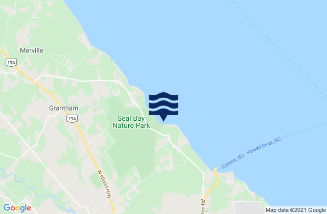 Mapa de mareas Seal Bay, Canada