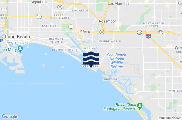 Mapa de mareas Seal Beach, United States