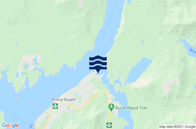 Mapa de mareas Seal Cove, Canada