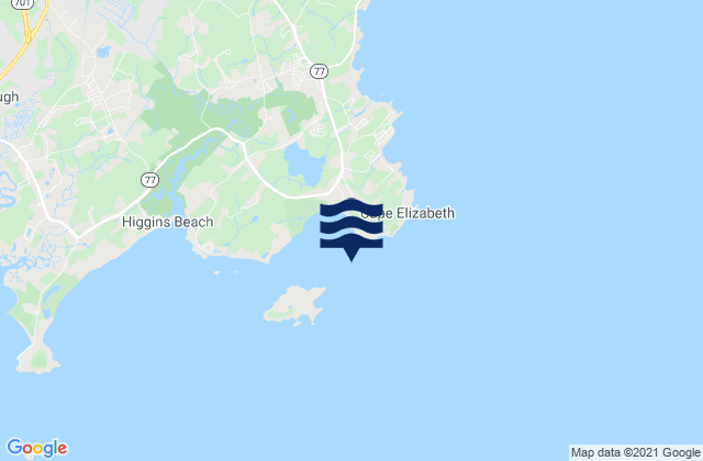 Mapa de mareas Seal Cove Cape Elizabeth, United States