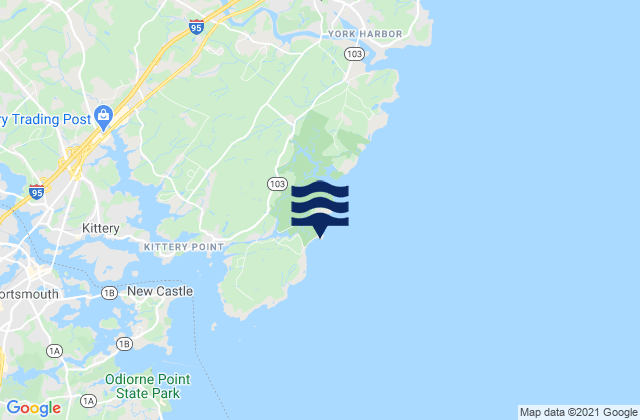 Mapa de mareas Seapoint (Cutts Island), United States