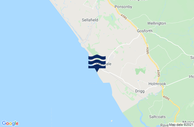 Mapa de mareas Seascale Beach, United Kingdom