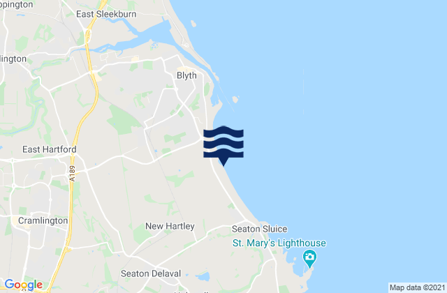 Mapa de mareas Seaton Delaval, United Kingdom