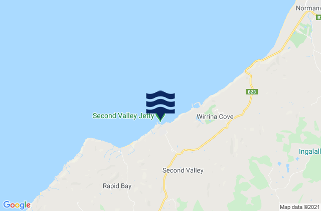 Mapa de mareas Second Valley, Australia