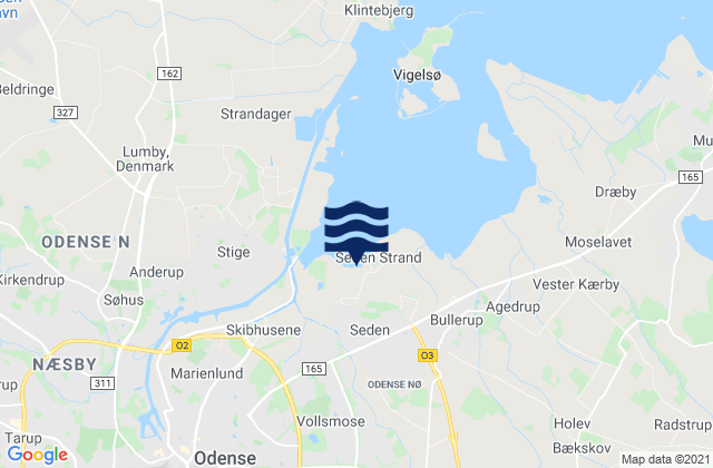 Mapa de mareas Seden, Denmark