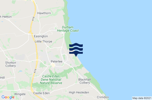Mapa de mareas Sedgefield, United Kingdom