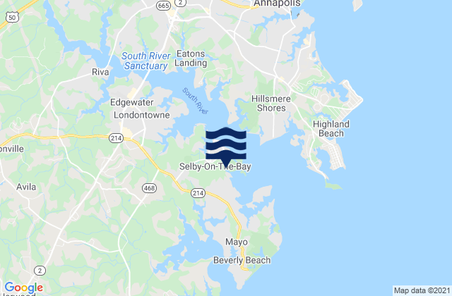 Mapa de mareas Selby-on-the-Bay, United States