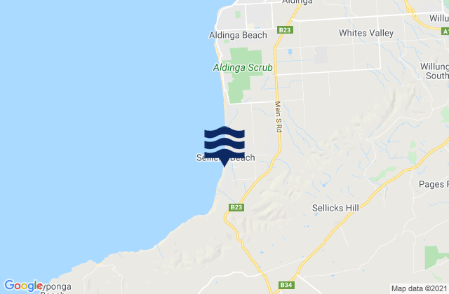 Mapa de mareas Sellicks Beach, Australia